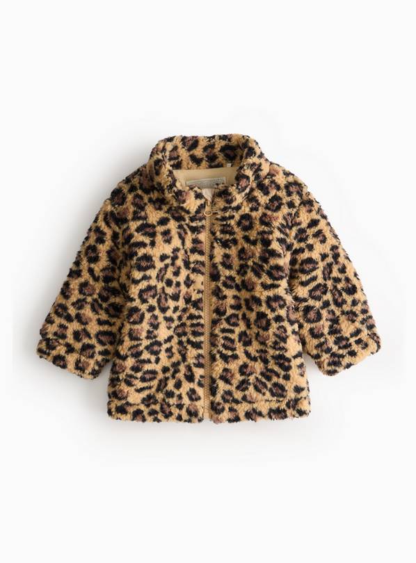 Leopard print childrens coat best sale